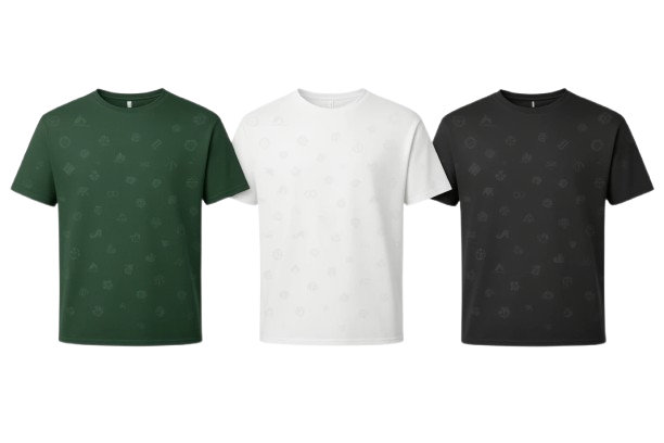 BlankWD t-shirt — tonal pattern, three colourways